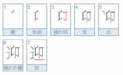 七笔画顺序