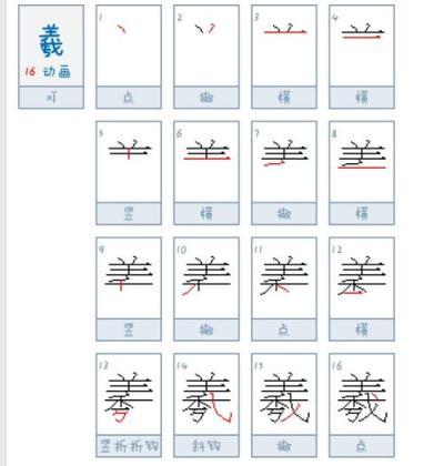 羲字怎么写